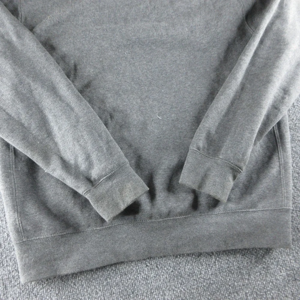 Nike Hoodie Mens Medium Gray Fleece Pullover Kangaroo Pocket Swoosh Sweatshirt